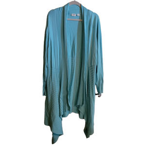 Woman's Cato Long Cardigan 22/24 W Aqua Blue